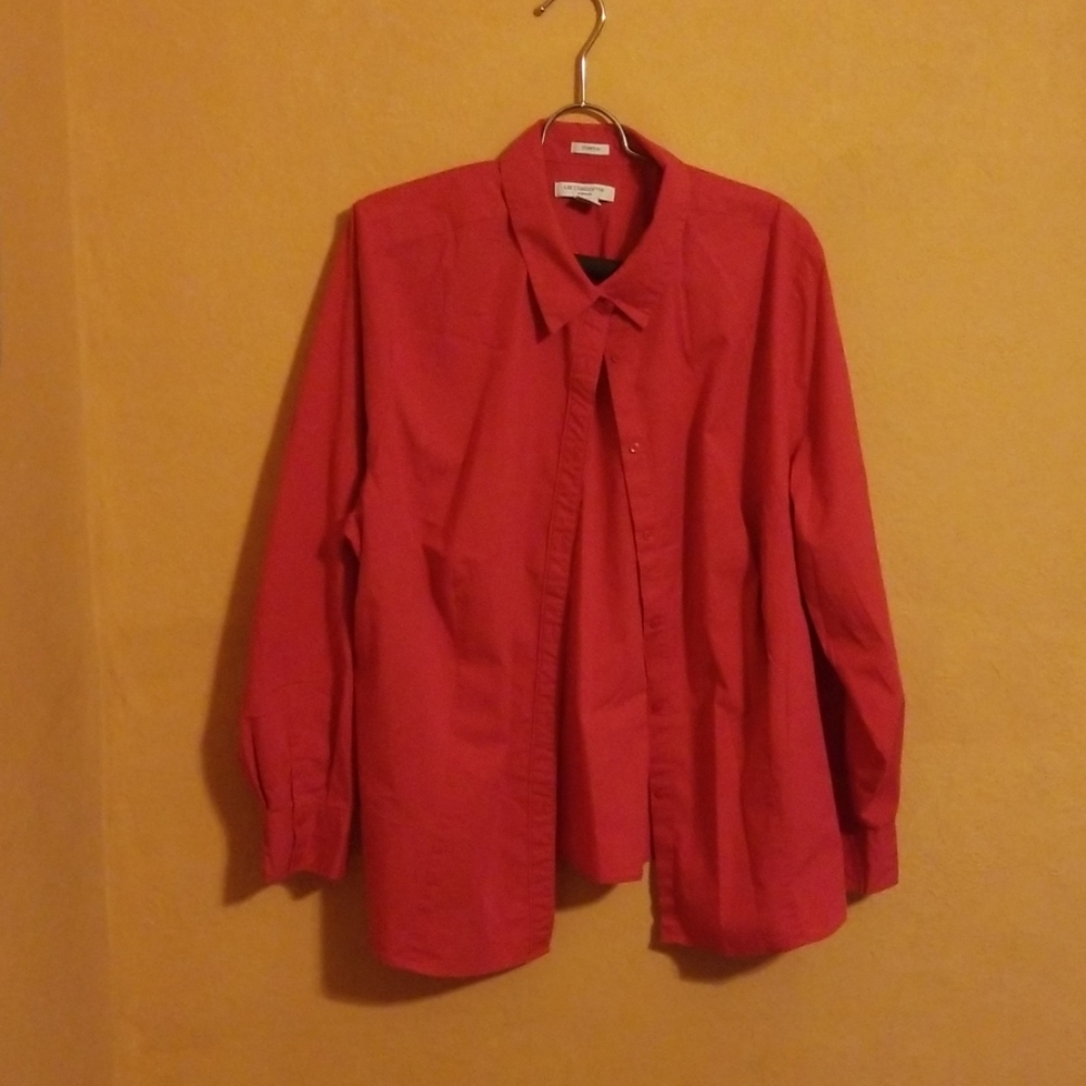 Womens red liz Claiborne blouse